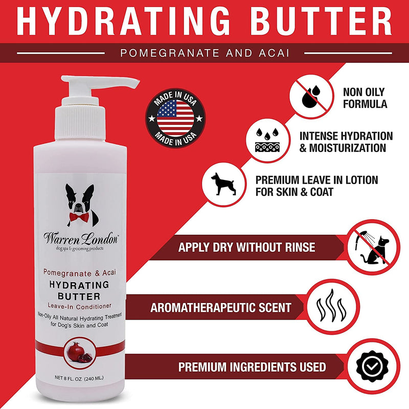 - Hydrating Butter for Dogs Skin & Coat,8 Oz,Pomegranate & Acai